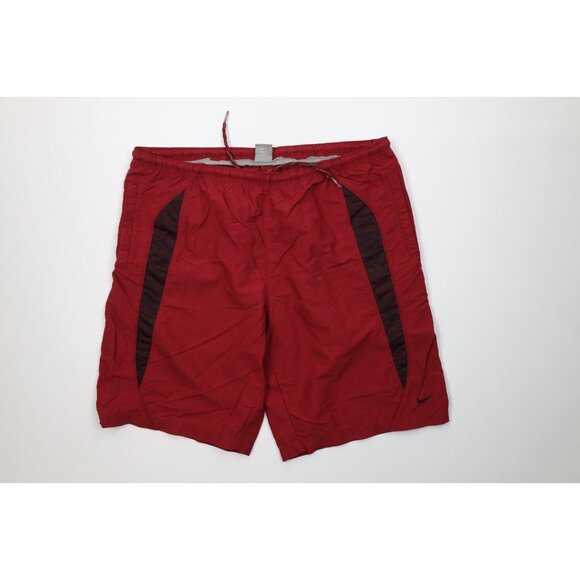 AS IS Vintage Nike Mens Size XL Distressed Travis Scott Mini Swoosh Shorts Red - Picture 1 of 14